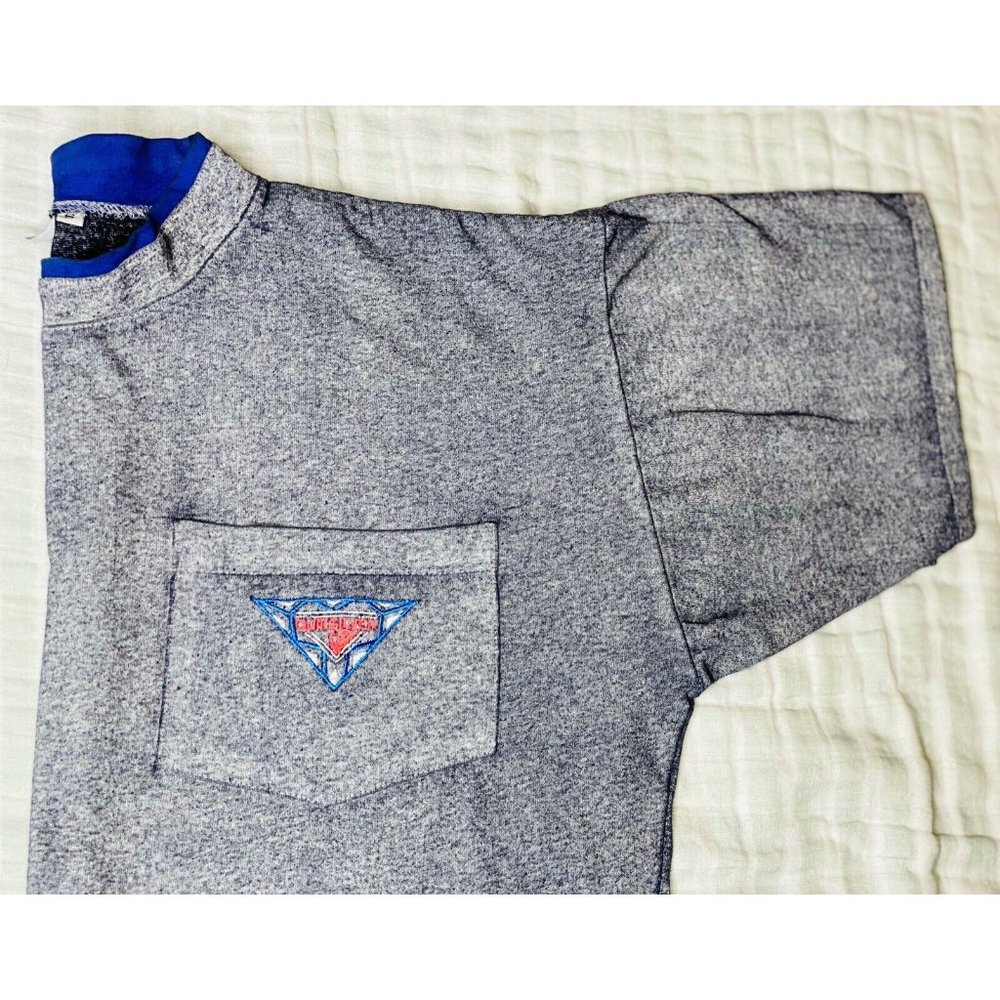 Vintage Quicksilver Heather Gray T-Shirt 90s Size S Single Stitch Surf Skate BIG